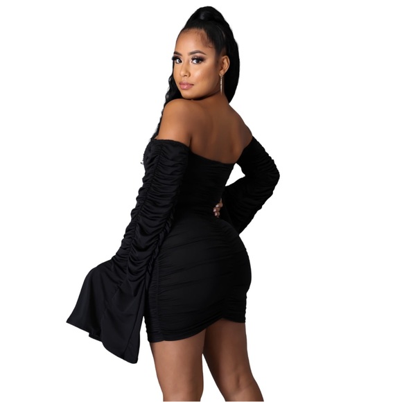 black long sleeve denim dress Petal and Pup Women's Mateo Long Sleeve Denim Dress